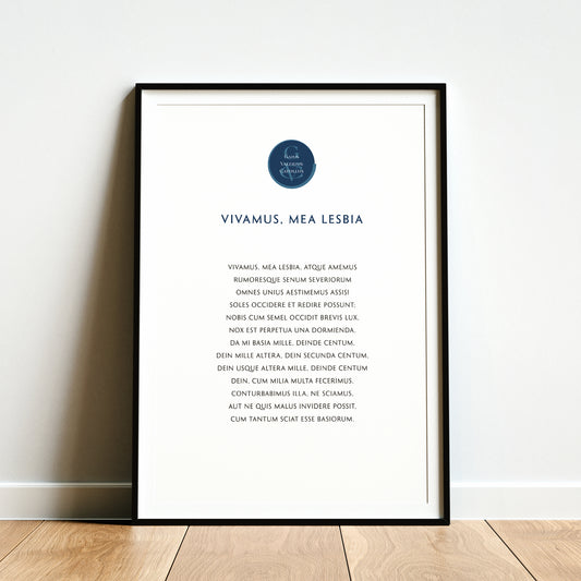 Catullus | 5 | Vivamus, mea Lesbia | Print
