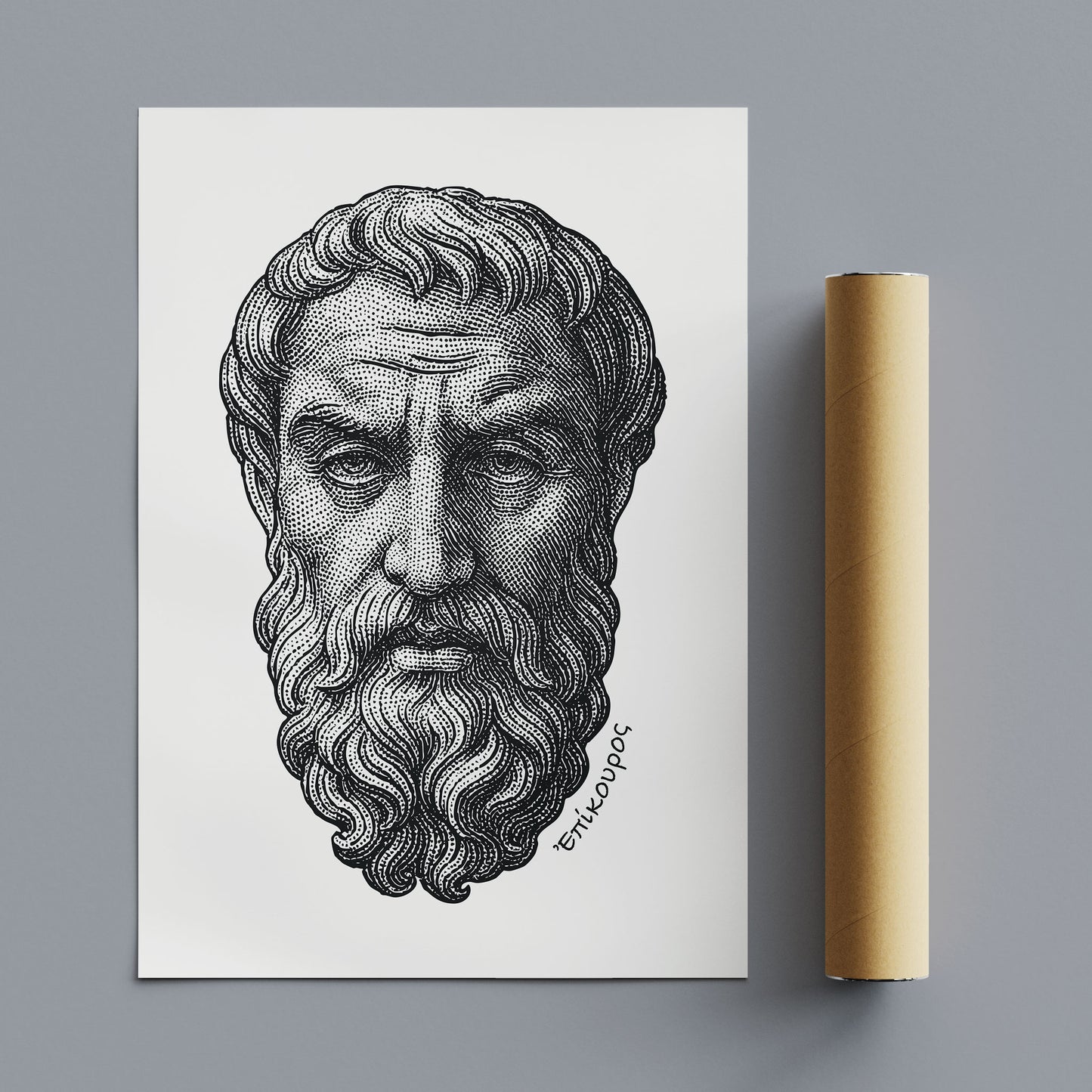 Epicurus | Ἐπίκουρος | Art print
