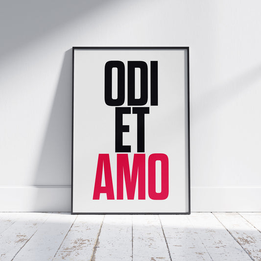 Catullus | I hate and I love | Art print